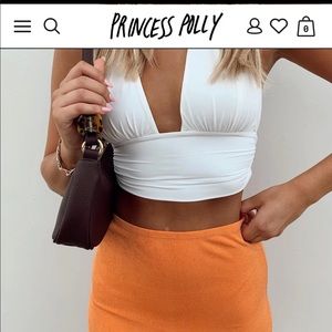 Princess Polly white Jordy top - NWT size 6